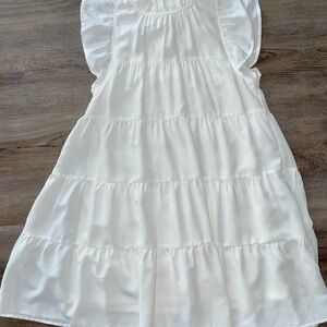 Entro White Tiered Dress